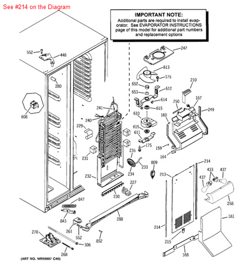 Picture of GE GASKET EVAP COVER - Part# WR14X10193