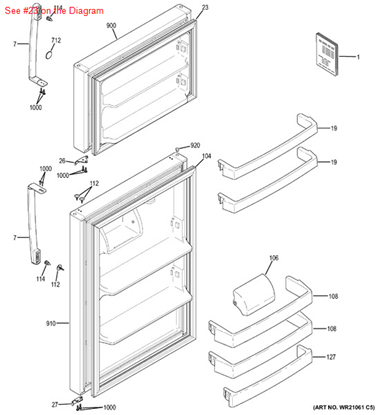 Picture of GE GASKET - Part# WR14X21147