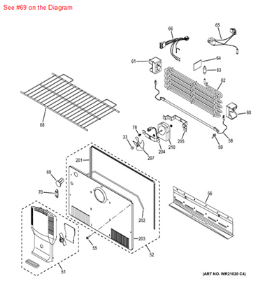 Picture of GE COVER LEAD WATER - Part# WR32X10630