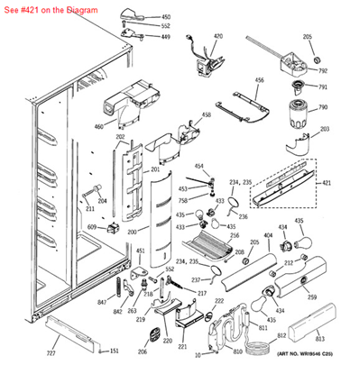 Picture of GE INTERFACE CUST ASM - Part# WR55X10549