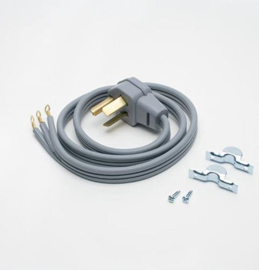 Picture of 4' 30 AMP 3 WIRE CLOTHES DRYER POWER CORD By GE General Electric Hotpoint - Part# WX09X10002