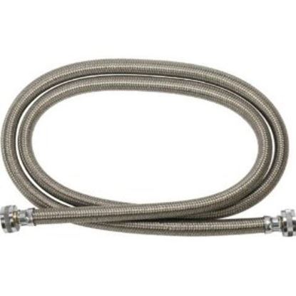Picture of 4' Stainless Steel Polymer Coated Washing Machine Water Inlet Fill Hose - 2 Pack By GE General Electric Hotpoint - Part# WX14X10005