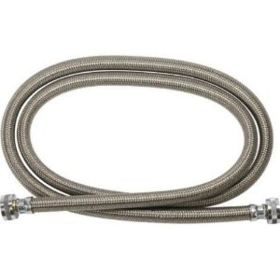 Picture of 4' Stainless Steel Polymer Coated Washing Machine Water Inlet Fill Hose - 2 Pack By GE General Electric Hotpoint - Part# WX14X10005