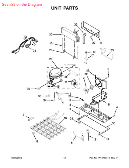 Picture of Maytag CLIP, EVAP HEATER - Part# 10428101