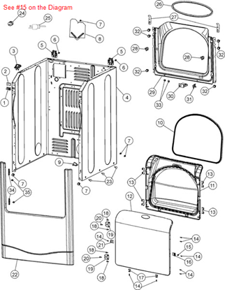 Picture of Maytag P1-STRIKE, DOOR - Part# 33001761