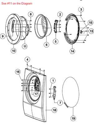 Picture of Maytag DOOR SAFETY - Part# 34001257