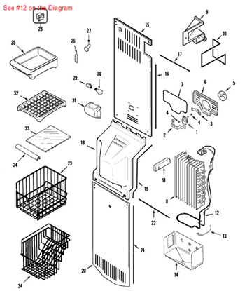 Picture of Maytag HEAT/THERM ASM F - Part# 61006152