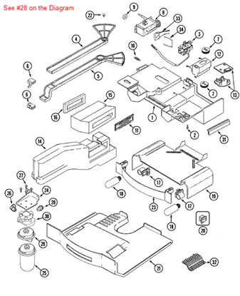 Picture of Maytag SWITCH, LIGHT - Part# 61006166