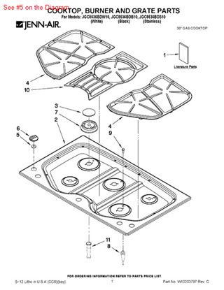 Picture of Maytag GROMMET - Part# 74007705