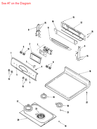 Picture of Maytag CLOCK/OVERLAY (BSQ) - Part# 74009212