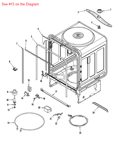 Picture of Maytag P-1 ELEMENT, HEATING - Part# 99002360