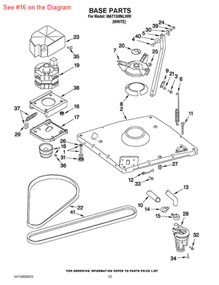 Picture of Maytag NUT,WASHERED LOCK - Part# Y311426