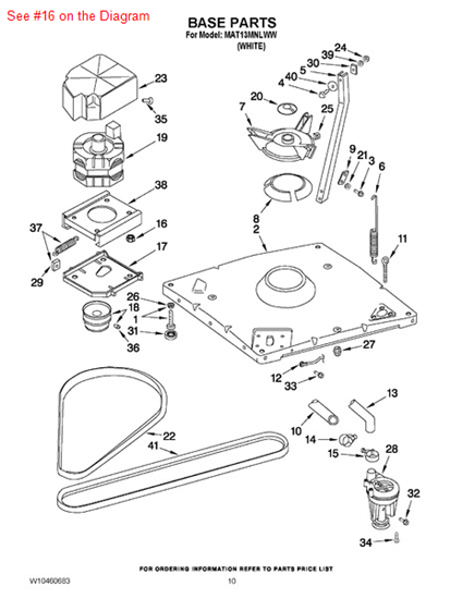 Picture of Maytag NUT,WASHERED LOCK - Part# Y311426