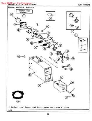 Picture of Maytag E CLIP - Part# Y312270