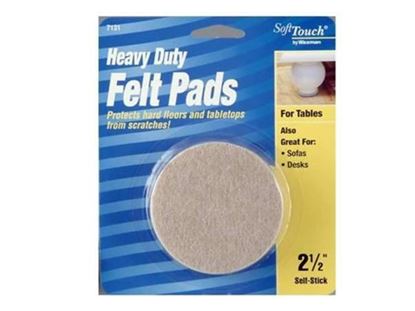 Picture of Felt Pads Heavy Duty 2-1/2" Diameter - Part# 7131