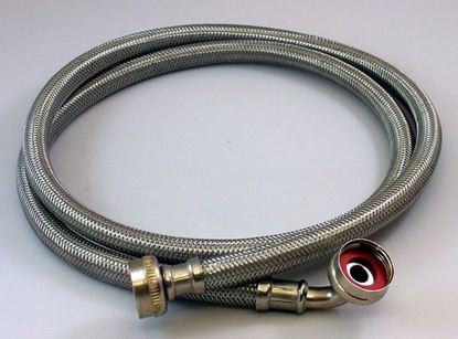 Picture of 5' SS WASHER HOSE W/90DEGREE - Part# 48374