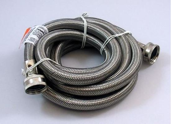 Picture of 8' Stainless Steel Washing Machine Clothes Washer Water Inlet Fill Hose - Part# BIG96WA