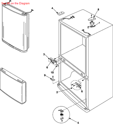 Picture of HINGE-MID - Part# DA61-02160A