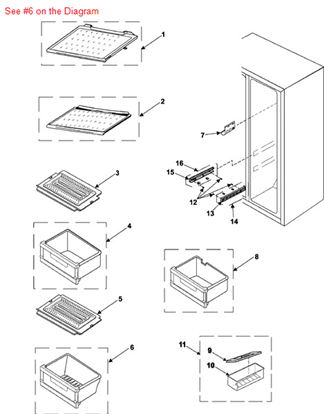 Picture of CASE VEG LOW ASSY - Part# DA97-00148H