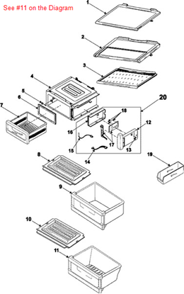 Picture of VEGI CASE COVER - Part# DA97-00148P