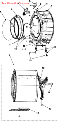 Picture of ASSY-DRUM - Part# DC97-10337A