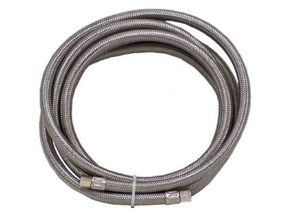Picture of 8' 1/4" COMPRESSTION STAINLESS STEEL ICE MAKER HOSE - Part# M68B