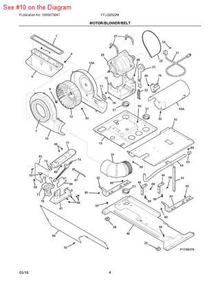 Picture of Frigidaire HOUSING - Part# 134611700