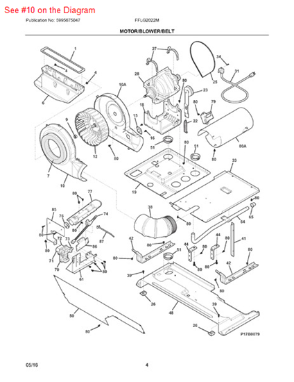 Picture of Frigidaire HOUSING - Part# 134611700