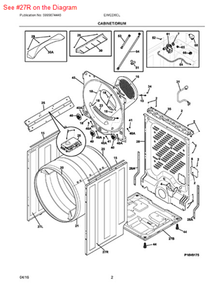 Picture of Frigidaire PANEL - Part# 134712735