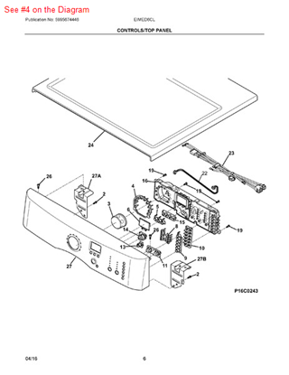 Picture of Frigidaire PIPE - Part# 134907400