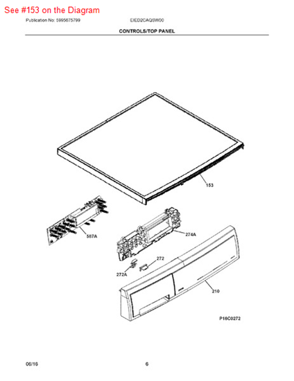 Picture of Frigidaire PANEL - Part# 136613091