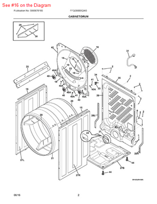 Picture of Frigidaire DUCT - Part# 137199820