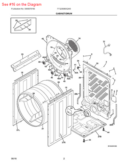 Picture of Frigidaire DUCT - Part# 137199820