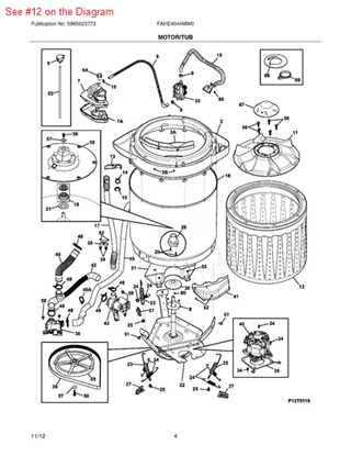 Picture of Frigidaire TUB - Part# 137492800