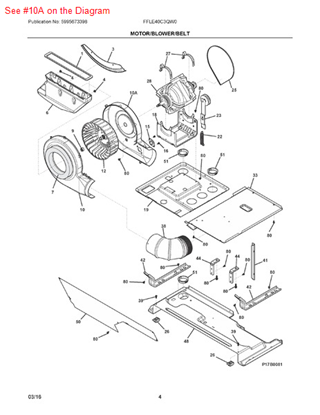 Picture of Frigidaire HOUSING - Part# 137551800