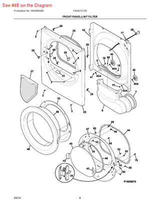 Picture of Frigidaire DOOR - Part# 137578025