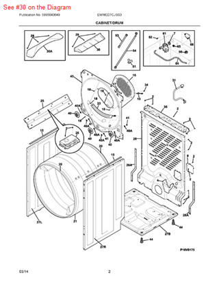 Picture of Frigidaire VANE - Part# 137610900