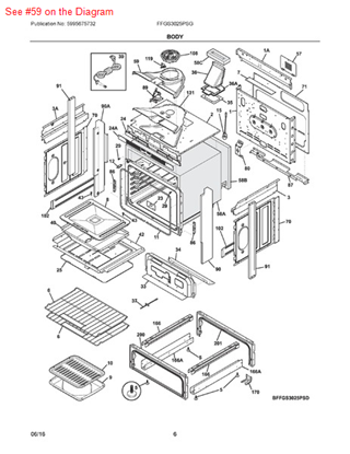 Picture of Frigidaire DUCT - Part# 139078000