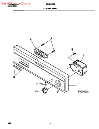 Picture of Frigidaire KNOB - Part# 154239301