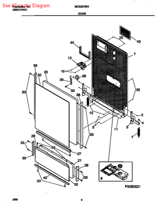 Picture of Frigidaire DOOR - Part# 154352201