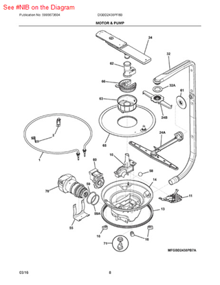 Picture of Frigidaire SCREW - Part# 154491101