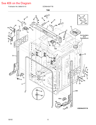 Picture of Frigidaire NUT - Part# 154506902