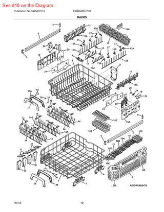 Picture of Frigidaire BASKET ASSY - Part# 154581203