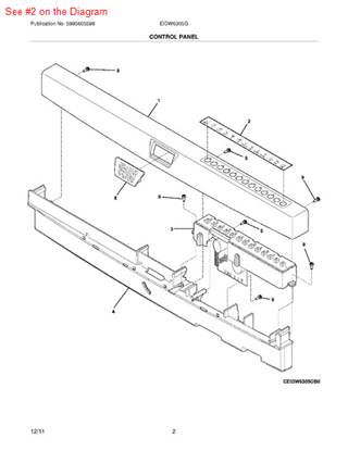 Picture of Frigidaire OVERLAY - Part# 154620603