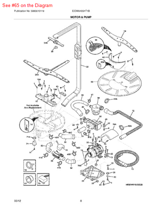 Picture of Frigidaire FILTER ASSEMBLY - Part# 154624901