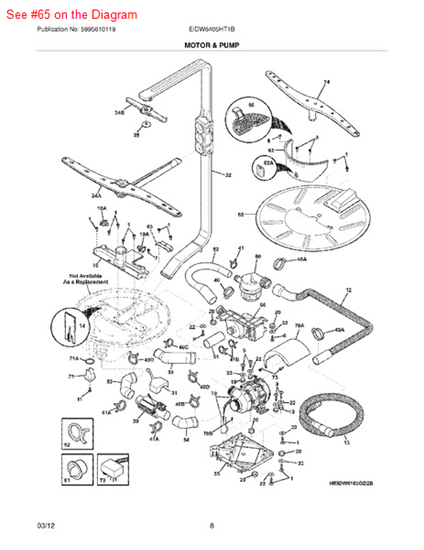 Picture of Frigidaire FILTER ASSEMBLY - Part# 154624901