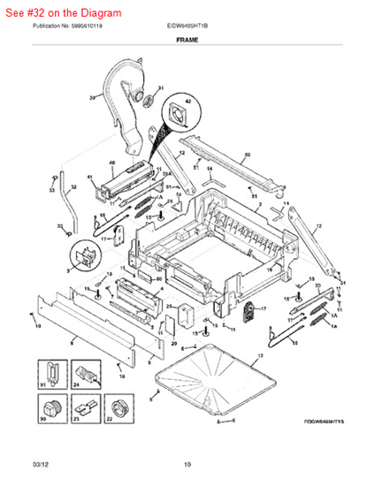 Picture of Frigidaire TUBING - Part# 154625001