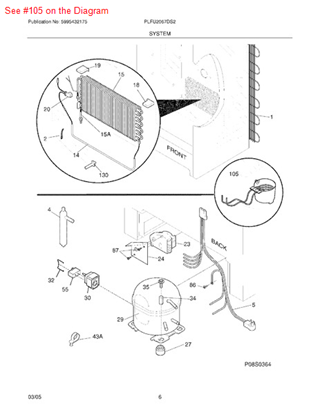 Picture of Frigidaire CUP-DRAIN - Part# 216999900