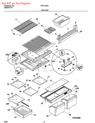 Picture of Frigidaire INSERT, PAN COVER - Part# 218498178