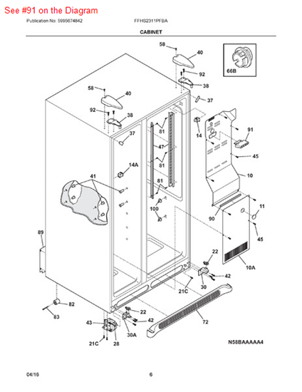 Picture of Frigidaire DUCT-ICE MAKER - Part# 240380101